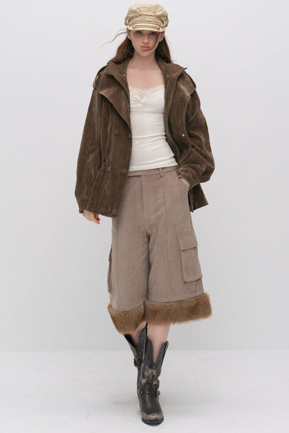 Detachable Chenille Down Jacket