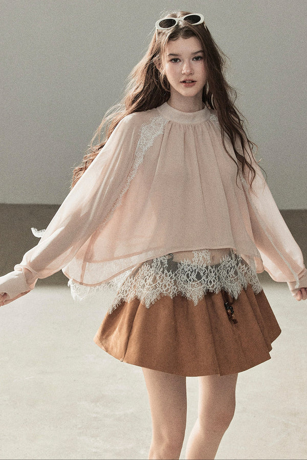 Blooming Cherry Blossom Lace Blouse