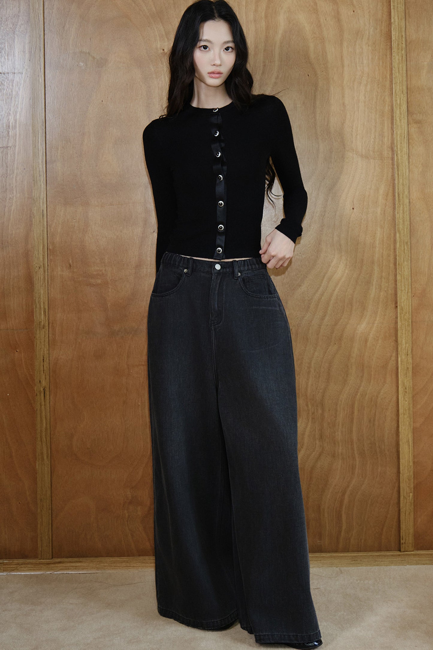 Pure Wool Button Knit Top