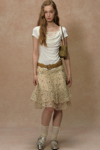 Hyacinth Flutter Collar Top