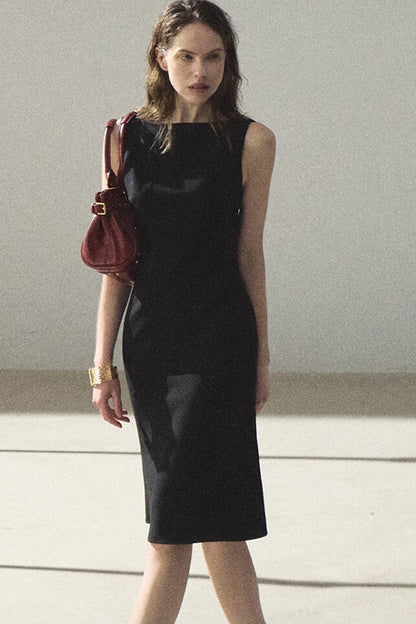 Acetate Black Tank Dress