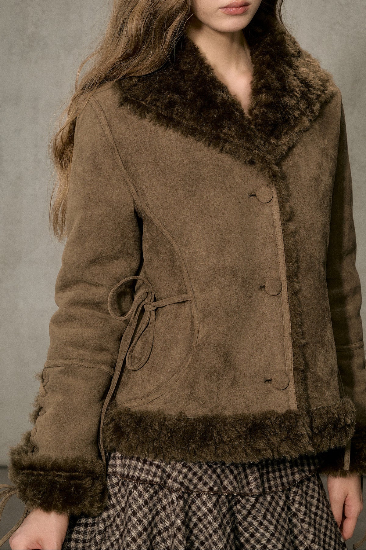 Reversible Suede Lamb Wool Jacket