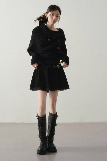 Lace Spliced Skirt