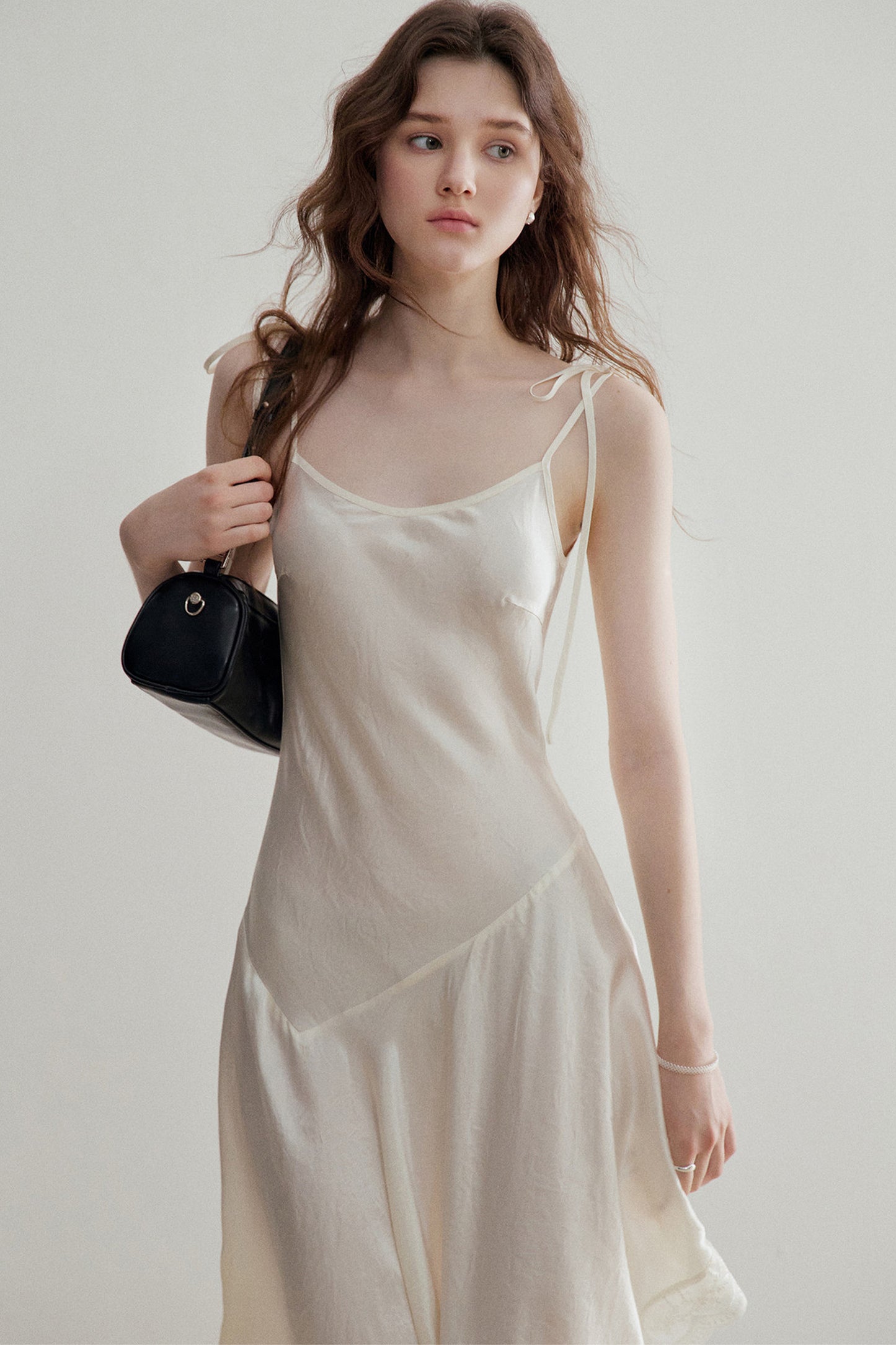 French Acetate Satin Slip Dress