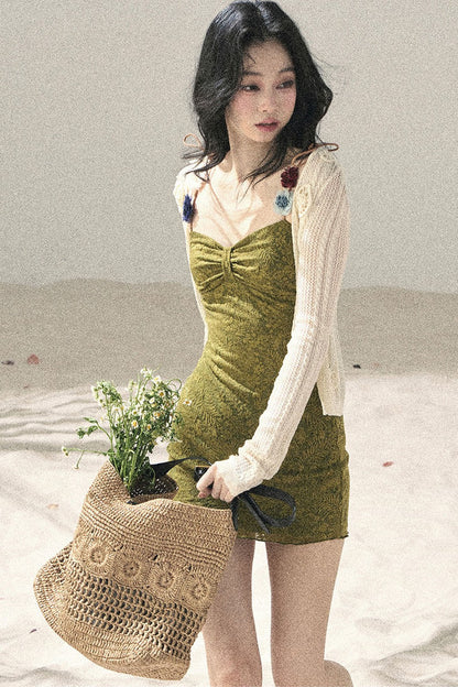 Entwined Vines Bodycon Dress Set