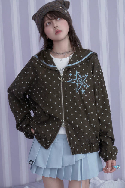 Swirl Star Jacket and Pleated Skirt Set-Up