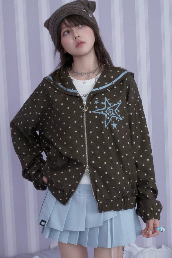 Swirl Star Jacket and Pleated Skirt Set-Up
