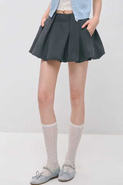 Pleated Flower Bud Skirt