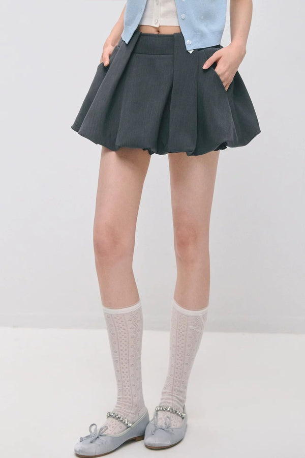 Pleated Flower Bud Skirt