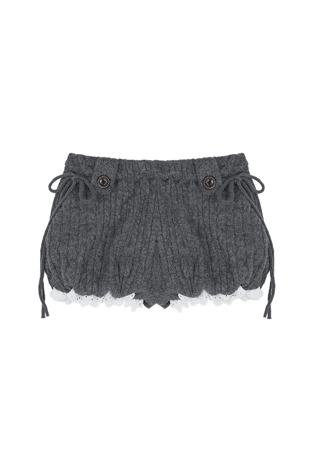 Soft Twist-Knit Lantern Shorts