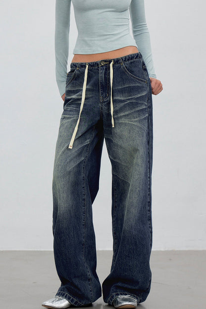 Pantaloni in denim sfumato retrò