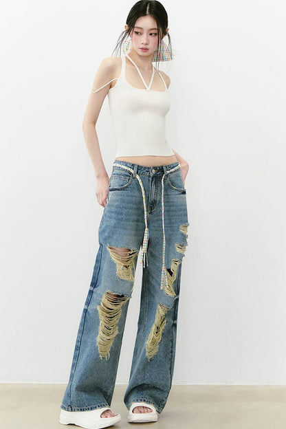 Camisola de punto con múltiples tirantes