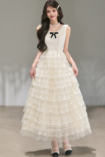 Thousand-Layer French Lace Dress