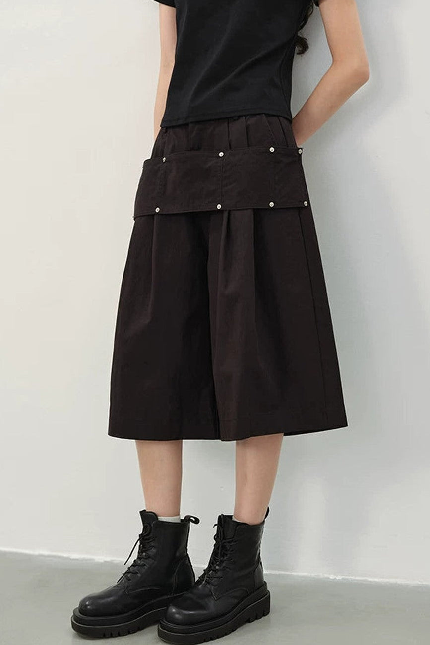Shorts larges cargo noirs