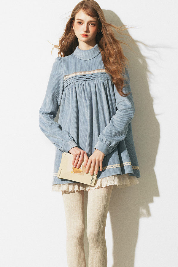 Haze Blue Babydoll Dress
