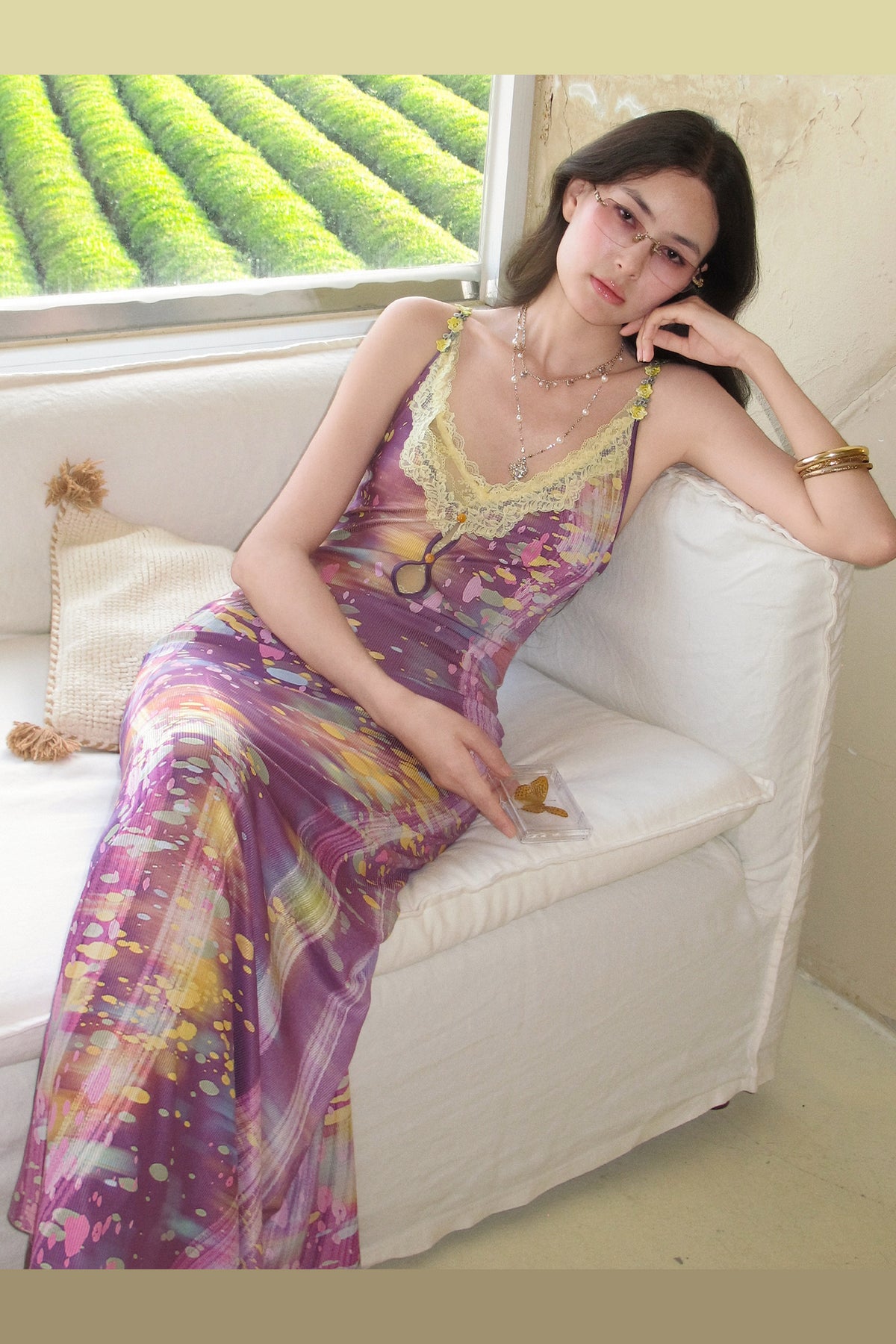 Impressionist Lace Fishtail Dress Set-Up