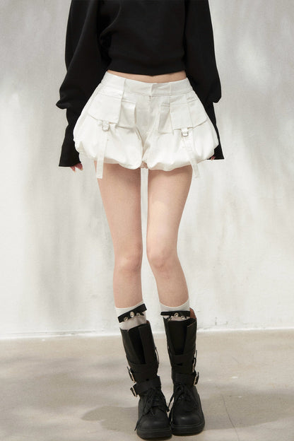 Vintage Puff Cargo Skirt Pants