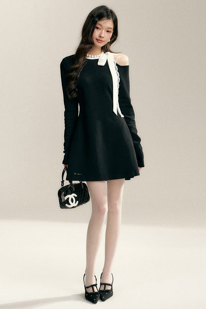 Black Lace Off-Shoulder Dress