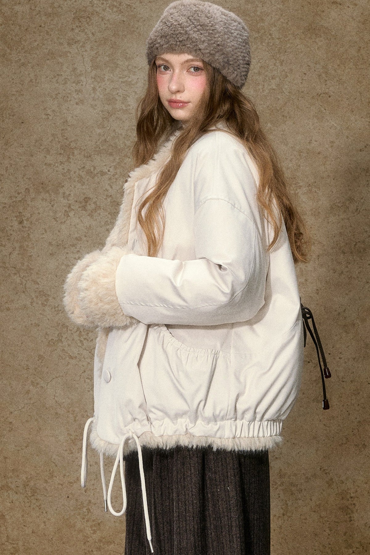 Short Fur Collar Down Jacket