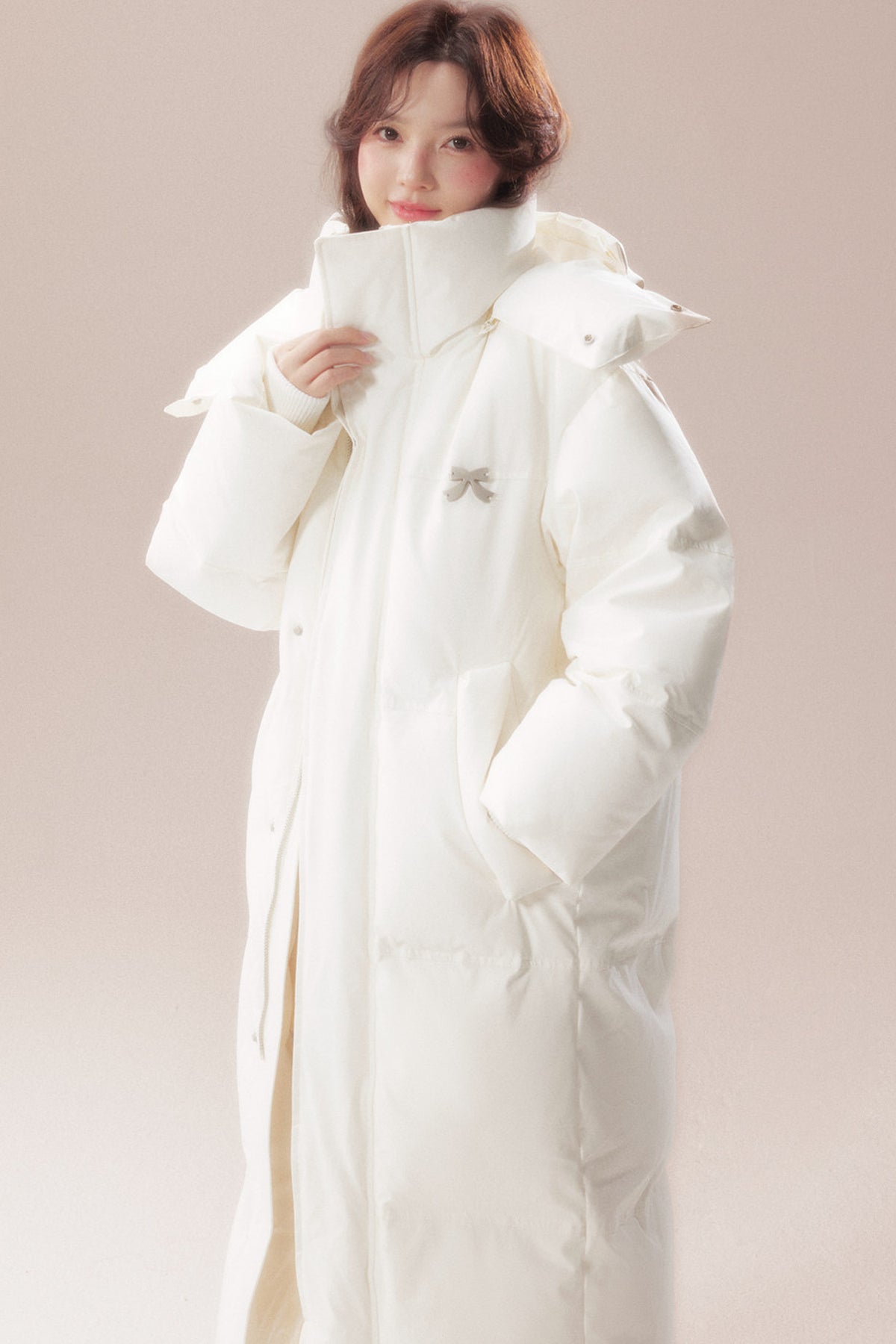 Long 90 White Goose Down Coat