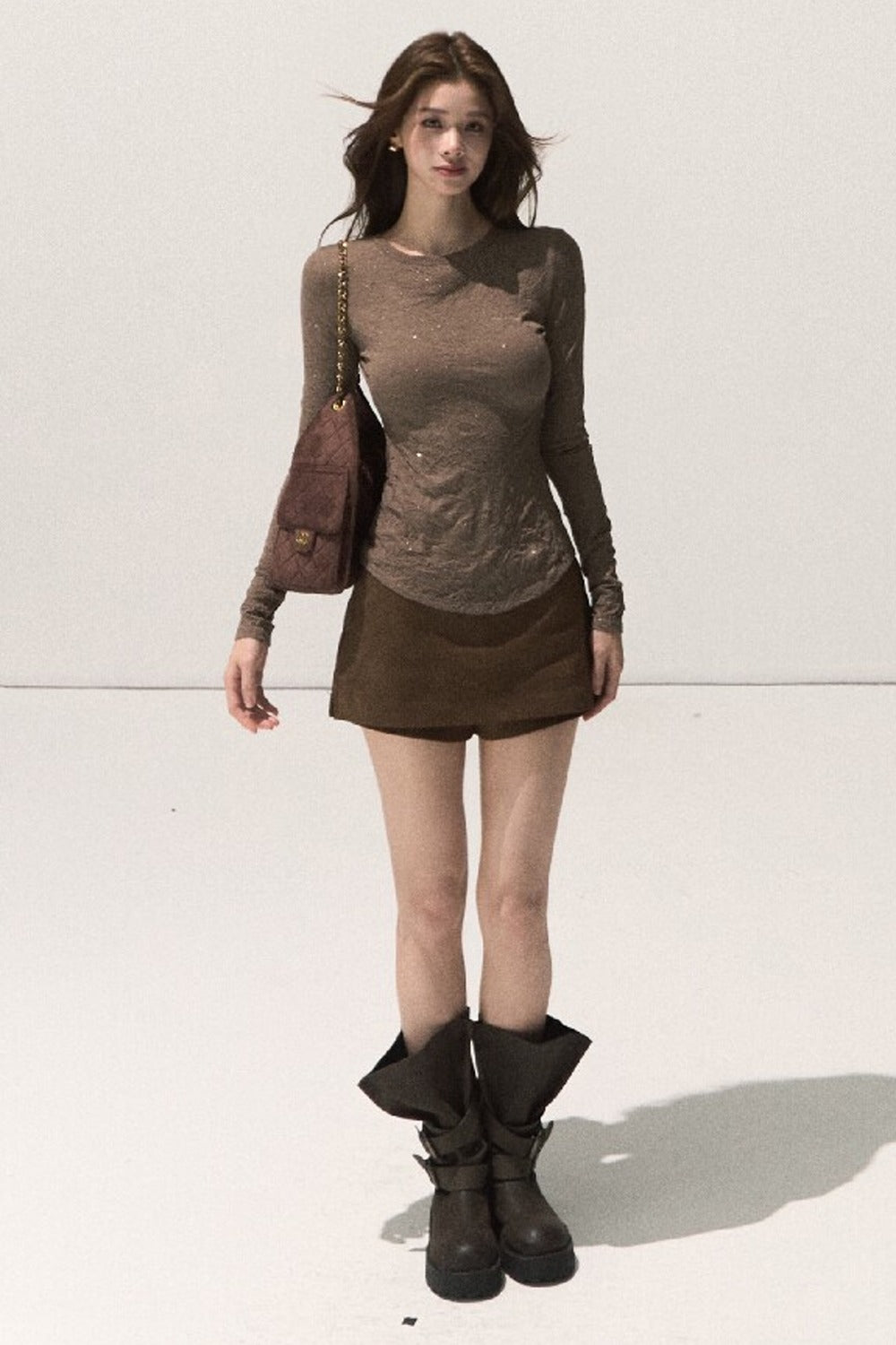 Silver Sprinkle Textured Knit Top