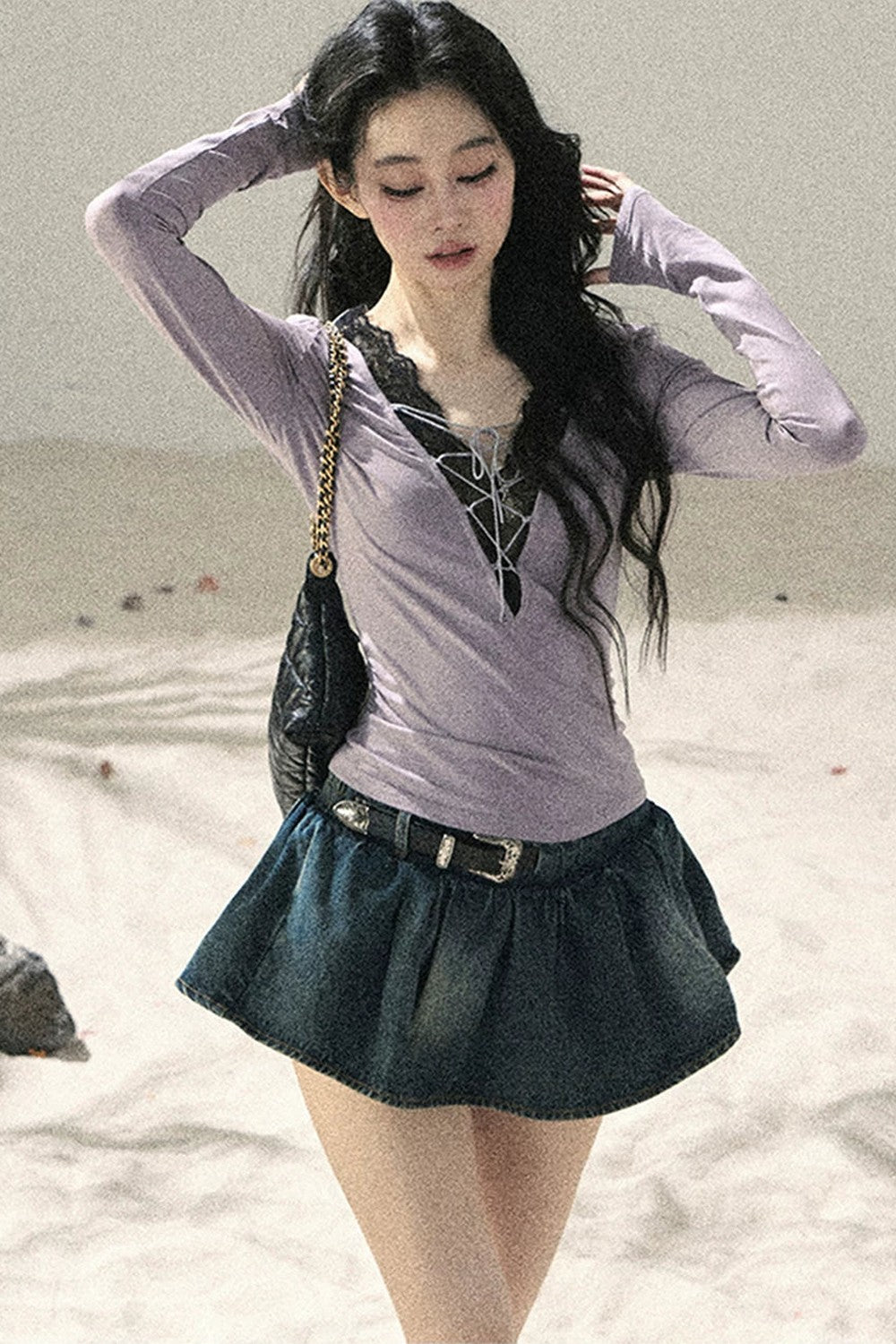 Iris Lace V-Neck Top