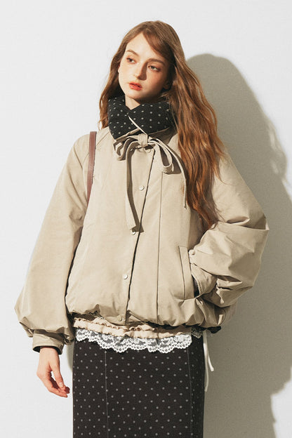 Reversible Polka Dot Bow Down Jacket