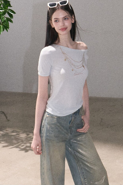 Retro Gradient Cotton Jeans