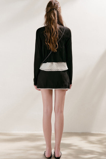 Sun-Protective Lace-Edged Knit Cardigan