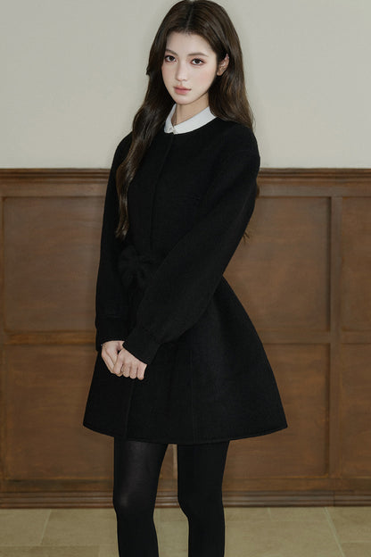 Bow Knot Woolen Jacket