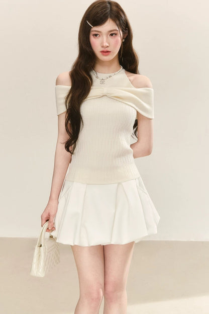 Halter Neck Knit Top