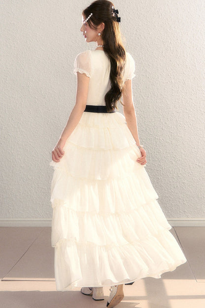 Tiered Mesh Princess Dress