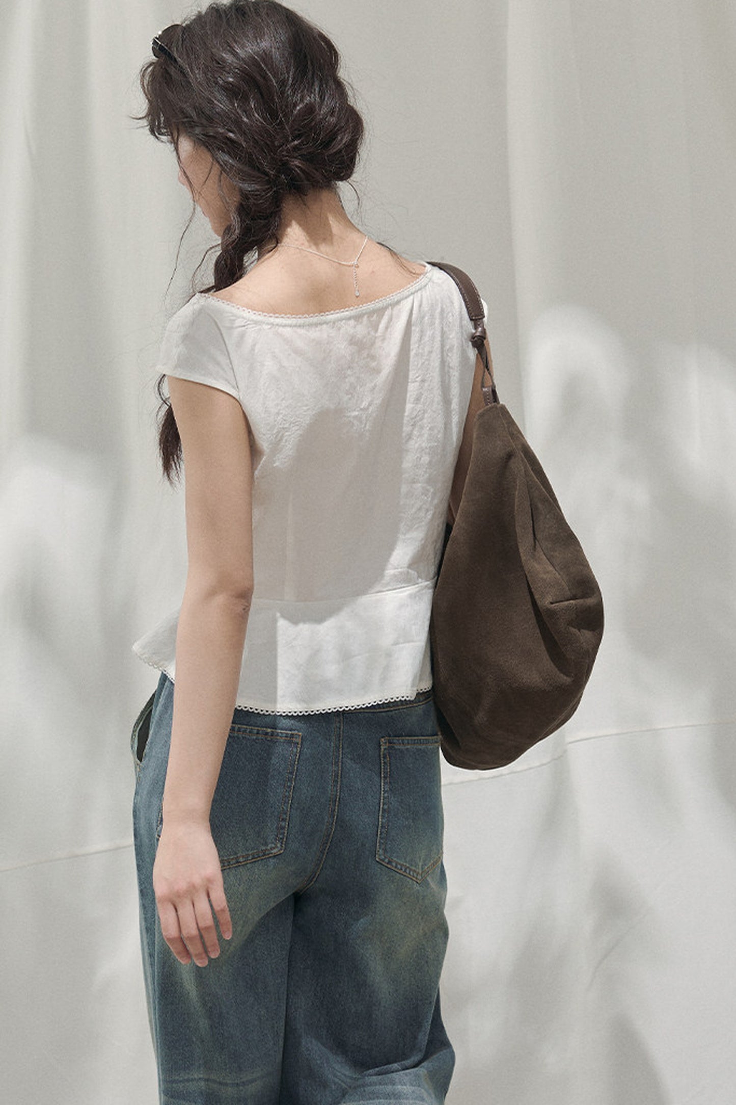 Camellia Moonlight Lace Blouse
