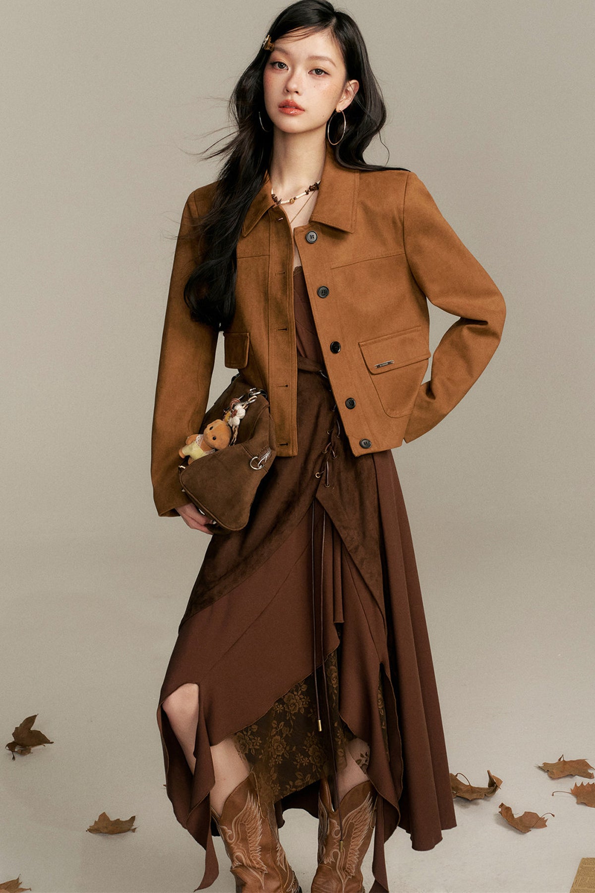 Faux Suede Brown Jacket