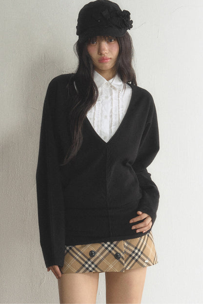 V-Neck Pullover Cardigan