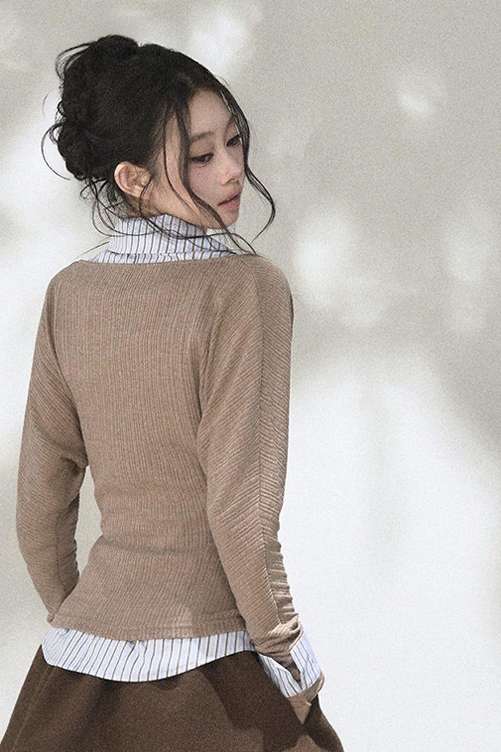 Layered-Look Knit Top Set-Up