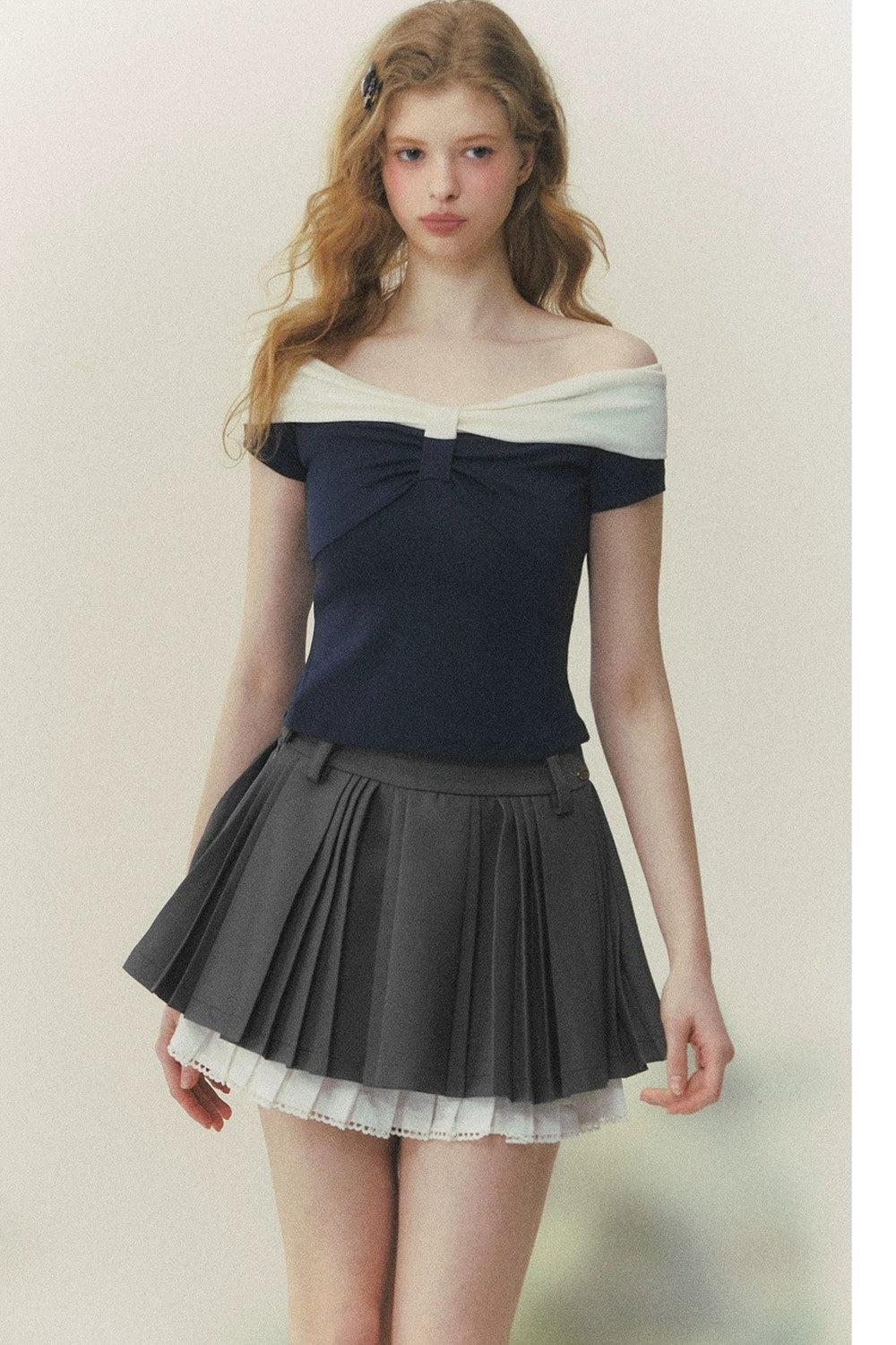 Retro Knit Short Sleeve Top
