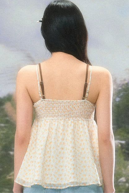 Retro Floral Camisole Top Set-Up