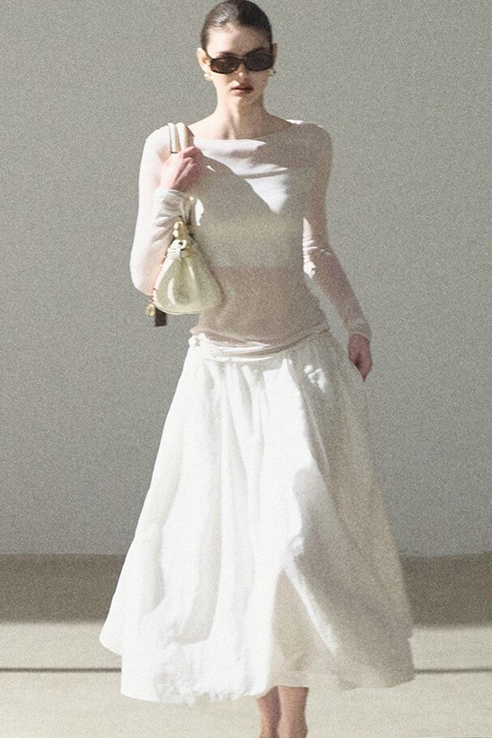 Long Sleeve Lyocell Layered Top
