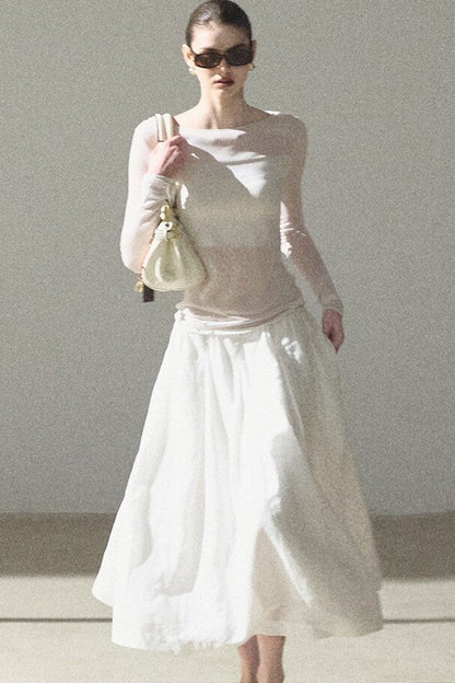 Long Sleeve Lyocell Layered Top
