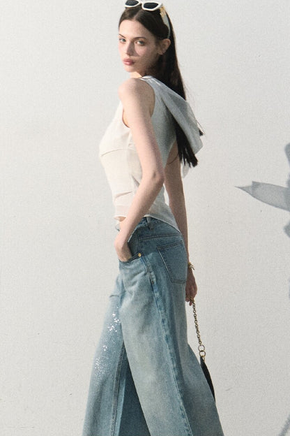 Asymmetrical Shoulder-Cut Tank Top