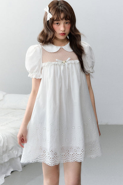 White Angel Embroidery Dress