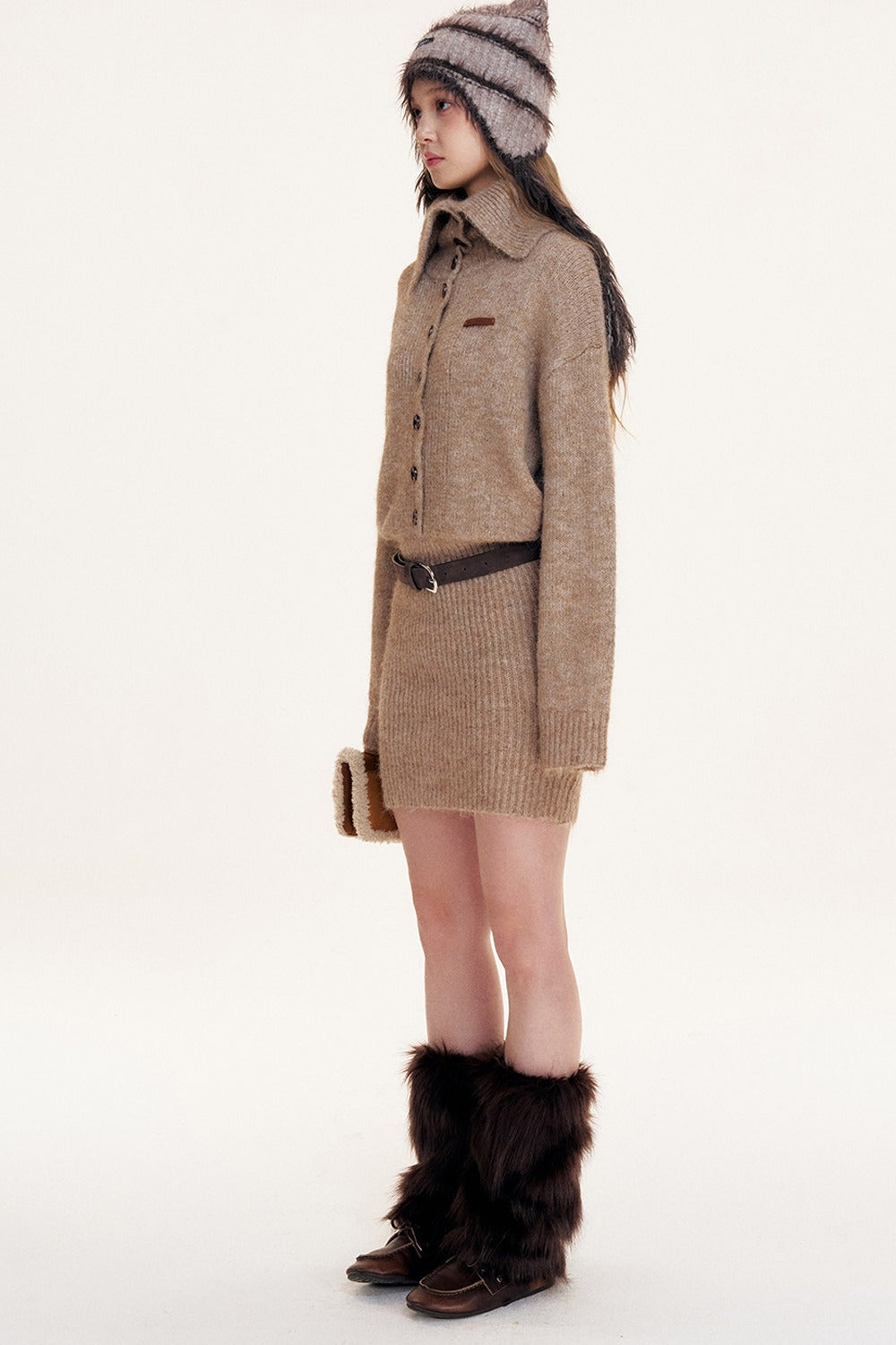 Long Sleeve Body-Hugging Knit Dress