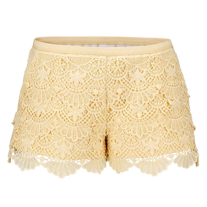 Multi-Layered Wavy Lace Shorts