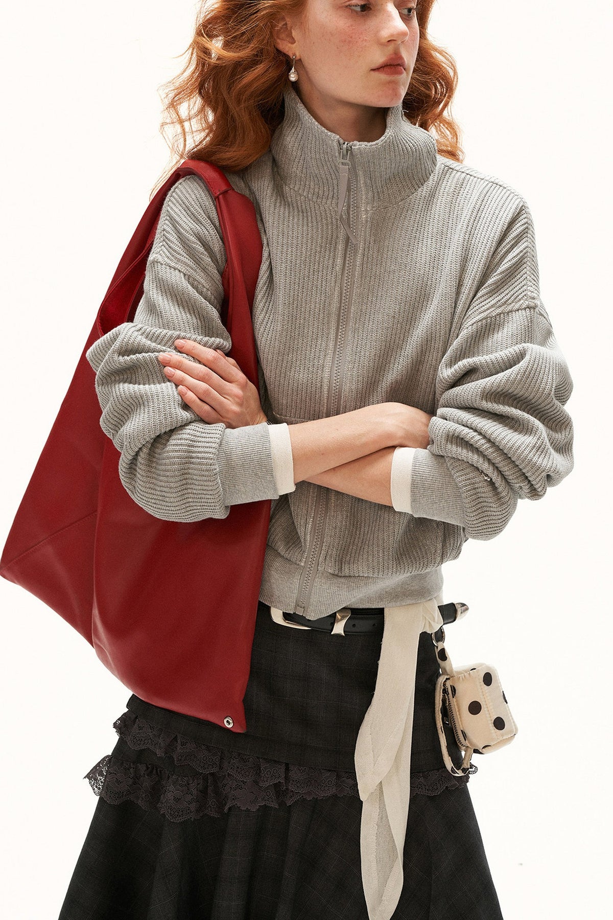 Structured Zip Knitted Jacket