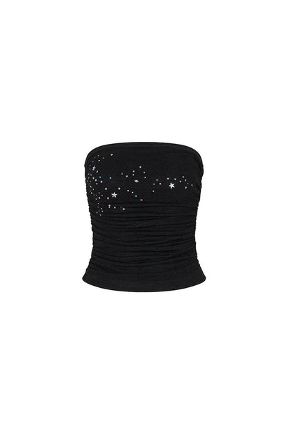 Beaded Pleated Acetate Bustier and Skirt Set-Up