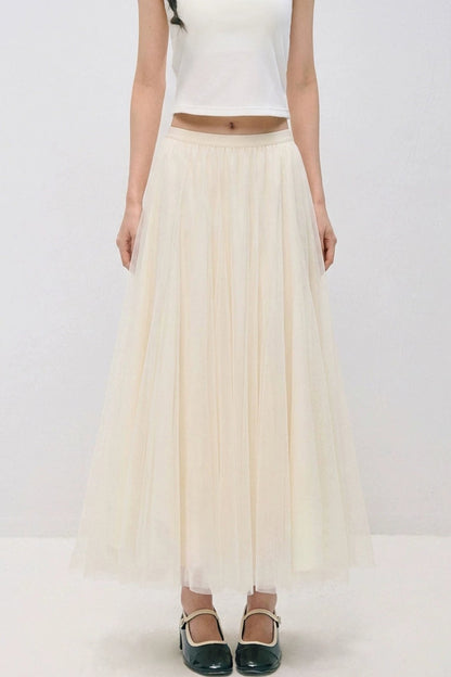 Double-Layer Mesh Fairy Skirt