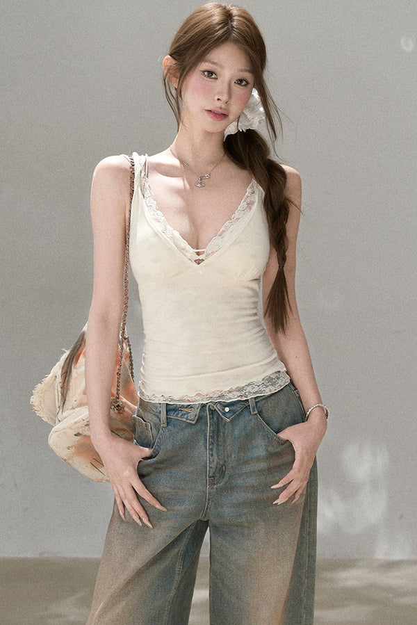 Lyocell Wool Lace Camisole