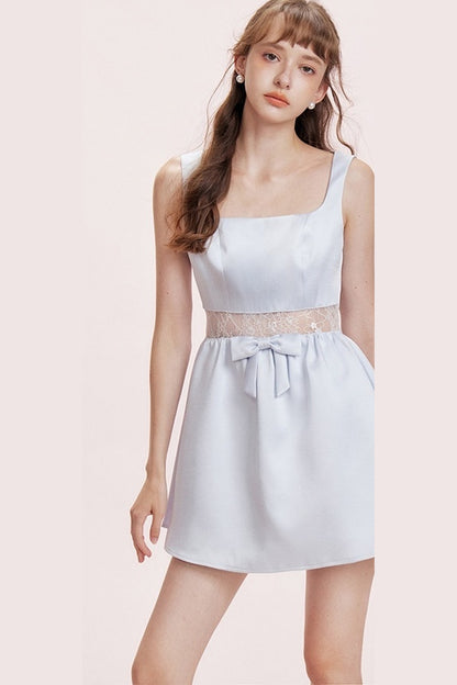 Floral Lace Satin Dress