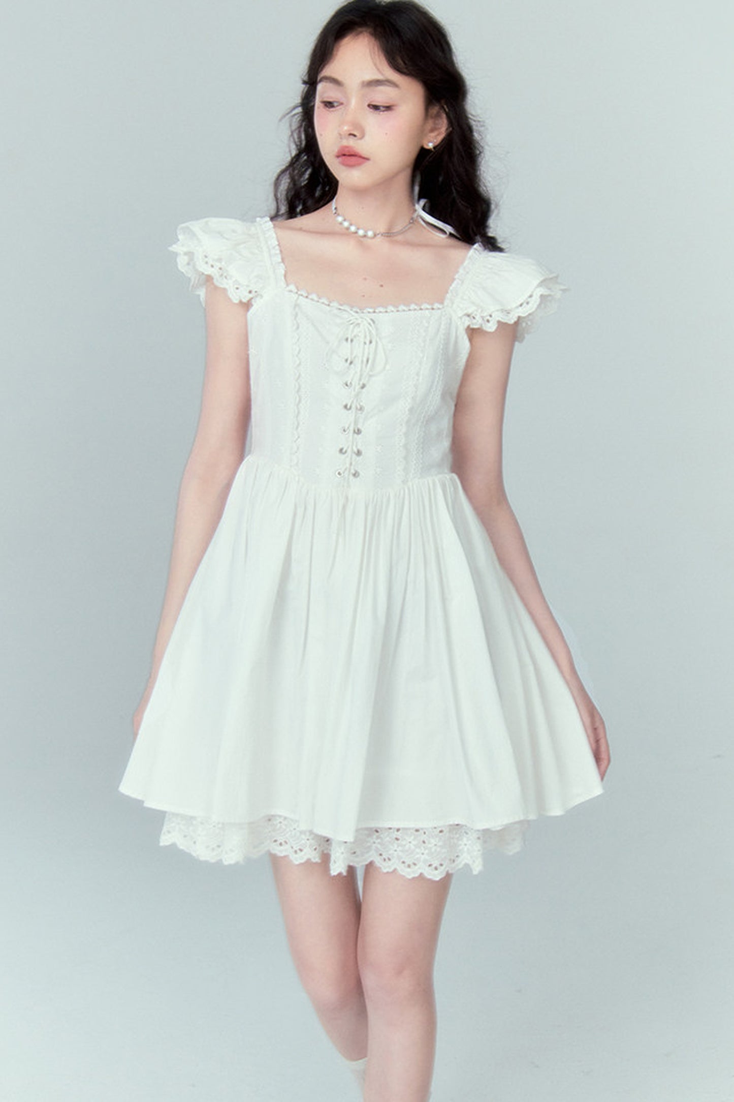 Jacquard Lace Patchwork Dress